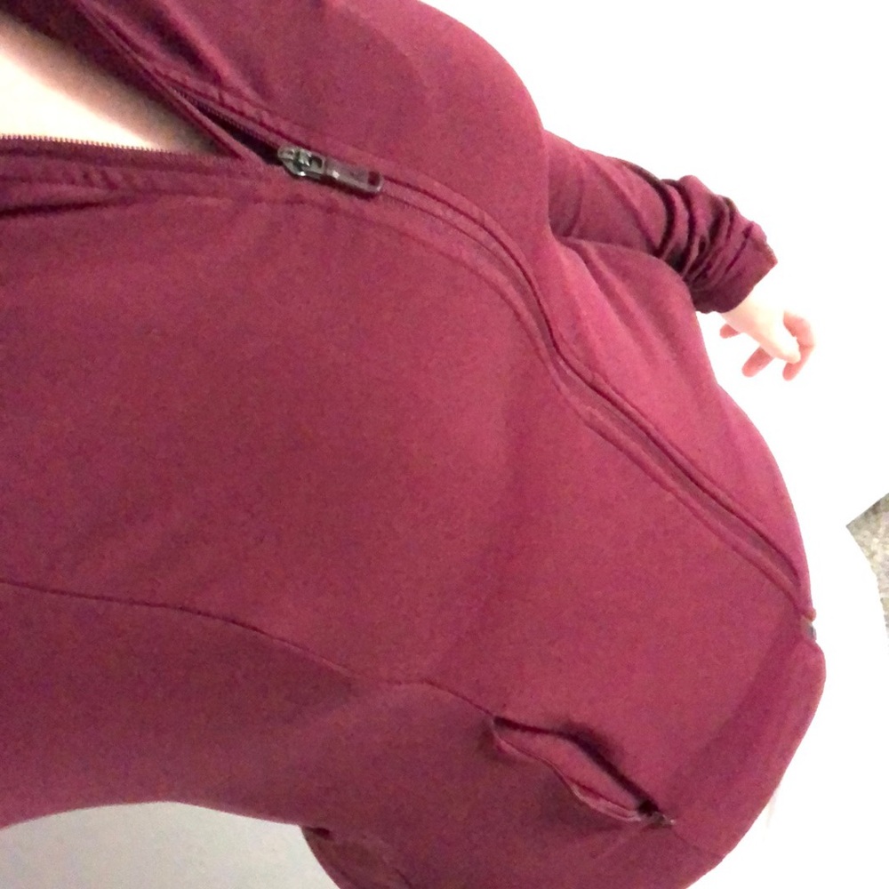 Maroon exercise jacket!